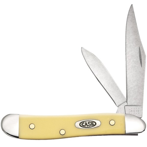 Case Cutlery Knife, Yellow Ss Synthetic Peanut 80030